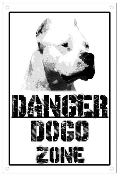 Danger Dogo Argentino Zones ÷Ʈ  ݼ ð   ֹ ߿  , 8x12 ġ